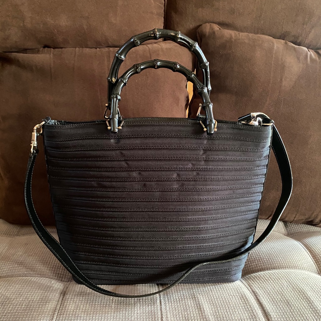 Gucci Nylon Bamboo Tote.